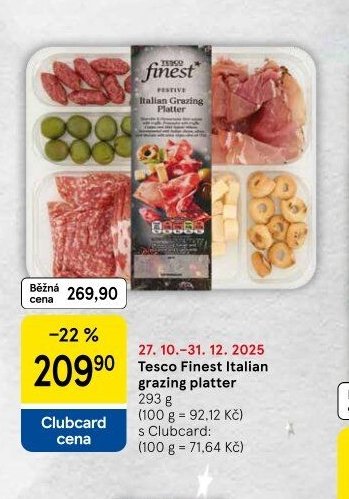 Tesco Finest Italian grazing platter 293 g - Tesco aktualniletaky.eu