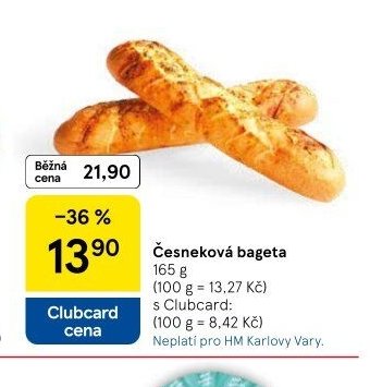 Česneková bageta - Tesco aktualniletaky.eu