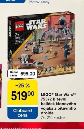 LEGO Star Wars 75372 Bitevní balíček klonového vojáka a bitevního droida - Tesco aktualniletaky.eu