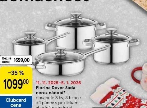 Florina Dover Sada nerez nádobí 8 ks - Tesco aktualniletaky.eu