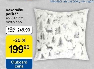 Dekorační polštář 45 x 45 cm, motiv sob - Tesco aktualniletaky.eu