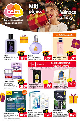 Leták Teta drogerie Teta drogerie - Vánoce z Tety platný od 2025-11-27 do 2025-12-27