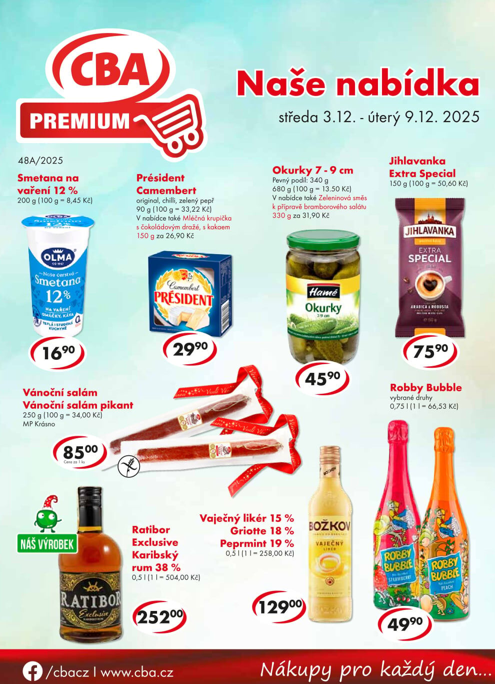 CBA Premium leták CBA strana 1