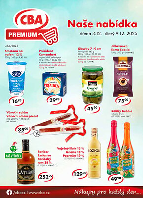 Leták CBA CBA Premium leták platný od 2025-12-03 do 2025-12-09