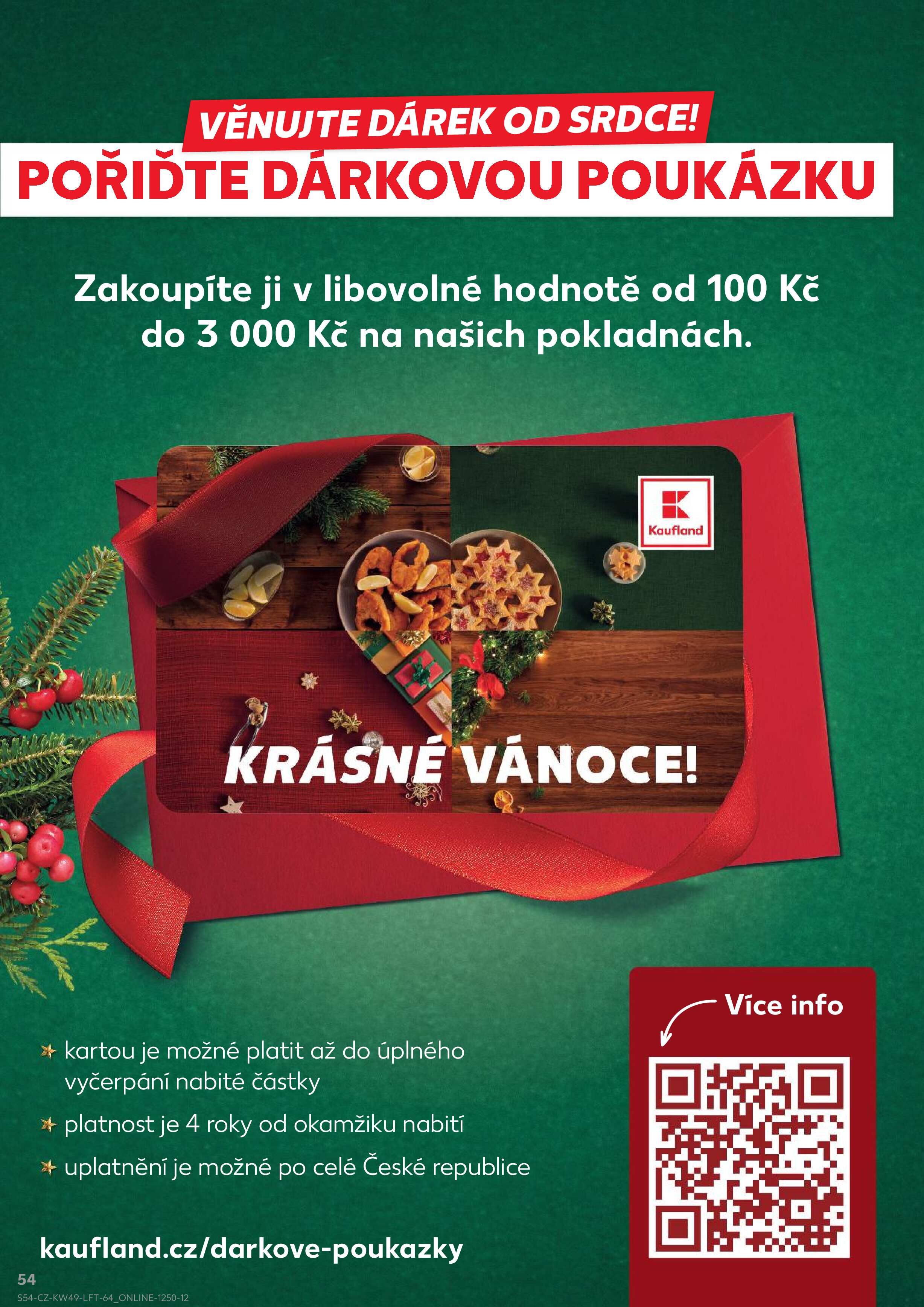 Kaufland leták - Super ceny pro vaše dokonalé Vánoce Kaufland strana 54