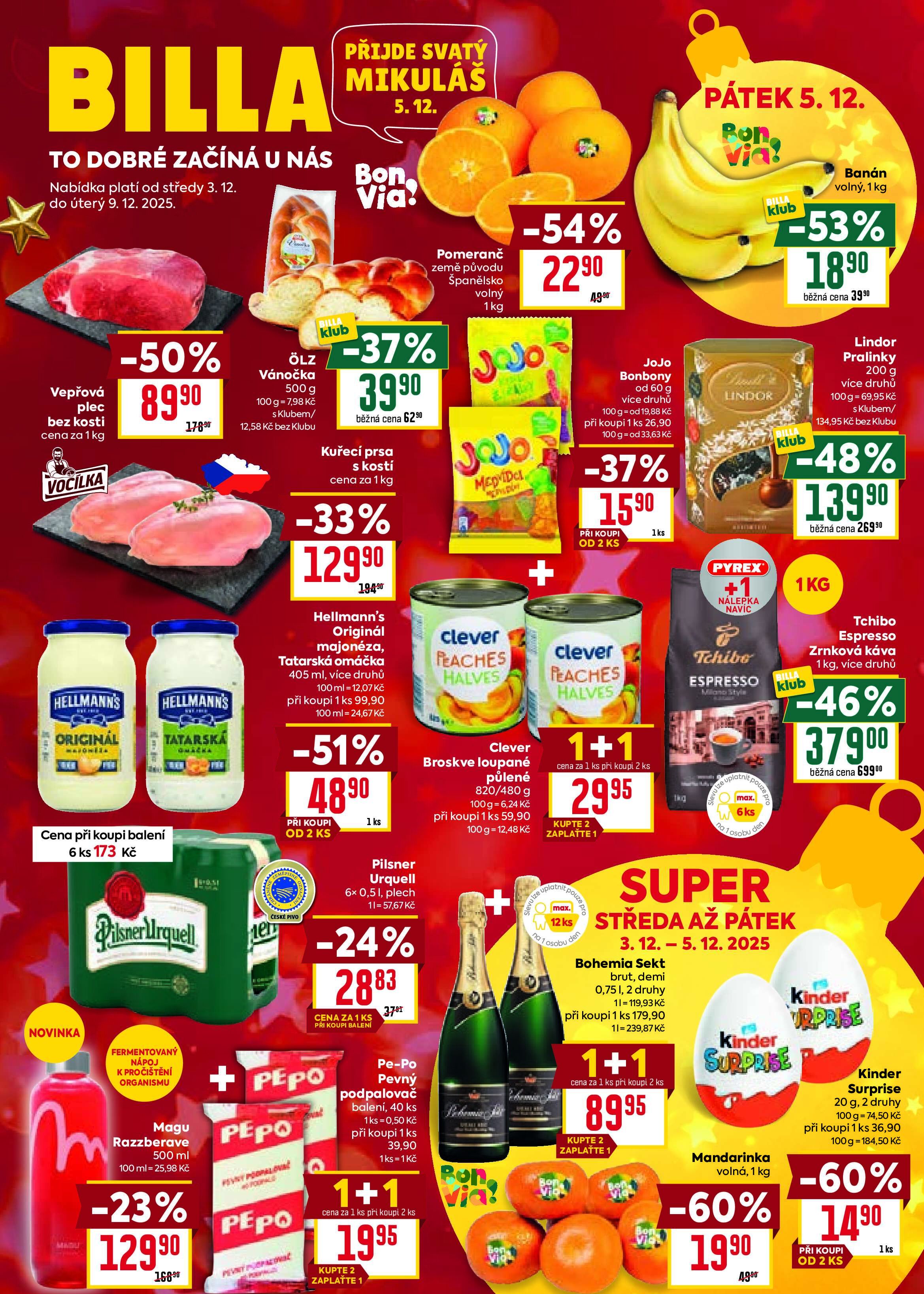 Billa akční leták BILLA strana 1