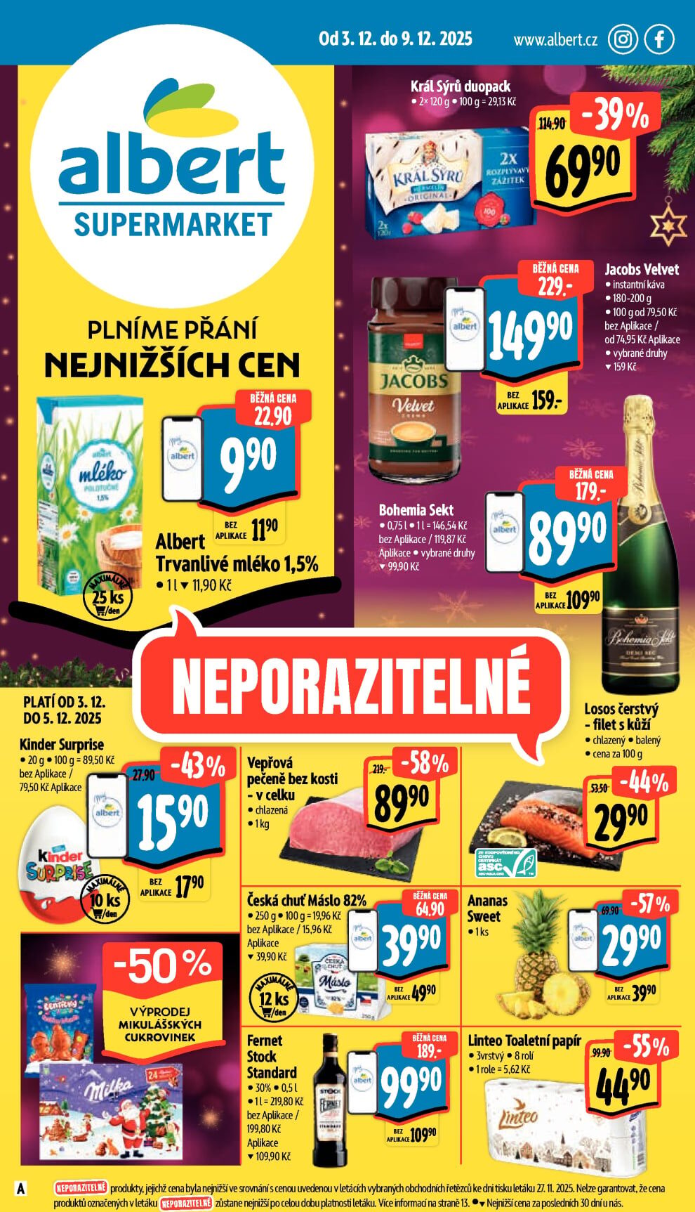 Albert Supermarket leták Albert strana 1