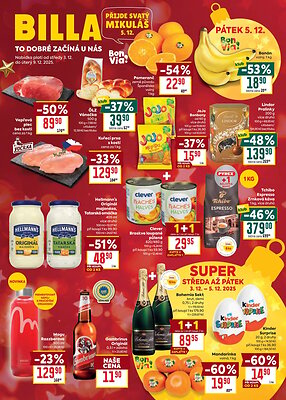 Leták BILLA BILLA malý leták platný od 2025-12-03 do 2025-12-09