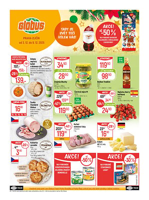 Leták Globus Globus leták Praha - Zličín platný od 2025-12-03 do 2025-12-09
