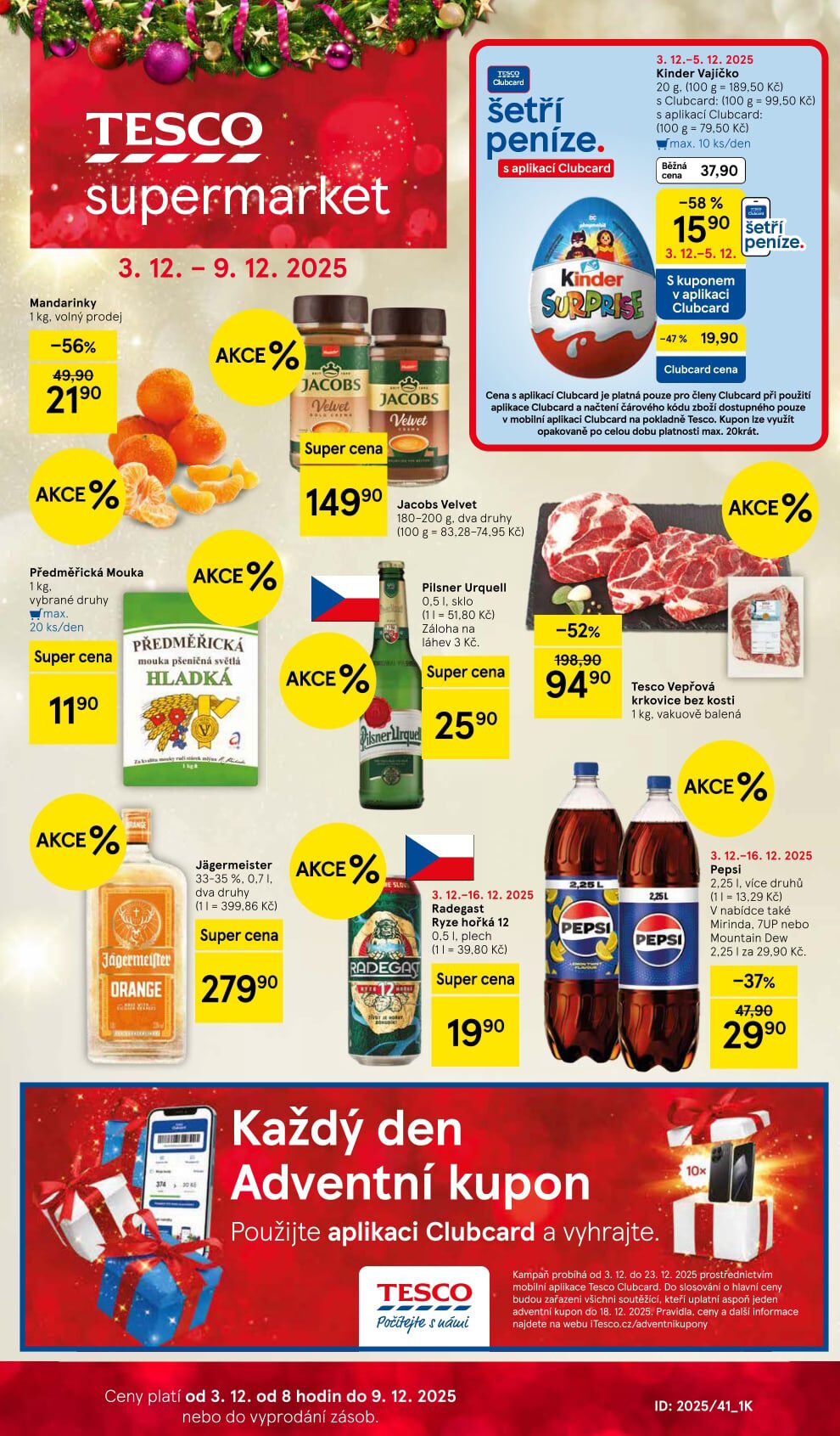 Tesco supermarket leták Tesco strana 1