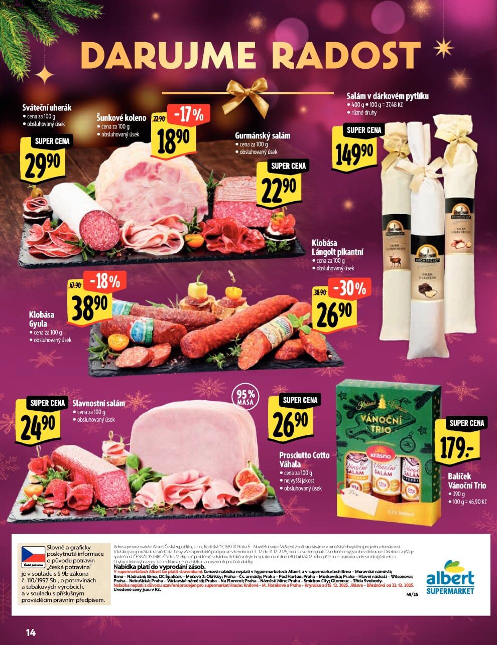 Albert Supermarket - Akční katalog Darujme radost Albert strana 14