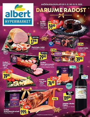 Leták Albert Albert Hypermarket - Akční katalog Darujme radost II. platný od 2025-12-03 do 2025-12-31