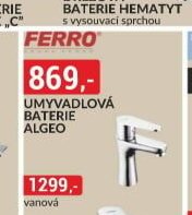 UMYVADLOVÁ BATERIE ALGEO - bauMax aktualniletaky.eu