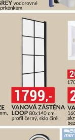 Vanová zástěna Loop - bauMax aktualniletaky.eu