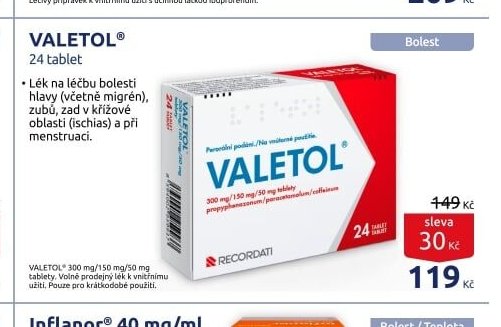 VALETOL 24 tablet - BENU Lékárna aktualniletaky.eu