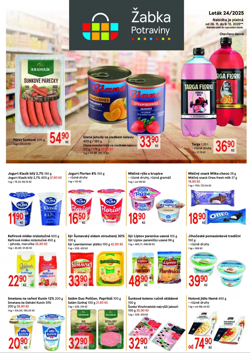 Žabka akční leták Žabka strana 1