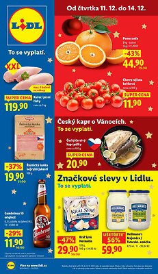 Leták Lidl Lidl leták od čtvrtka platný od 2025-12-11 do 2025-12-14