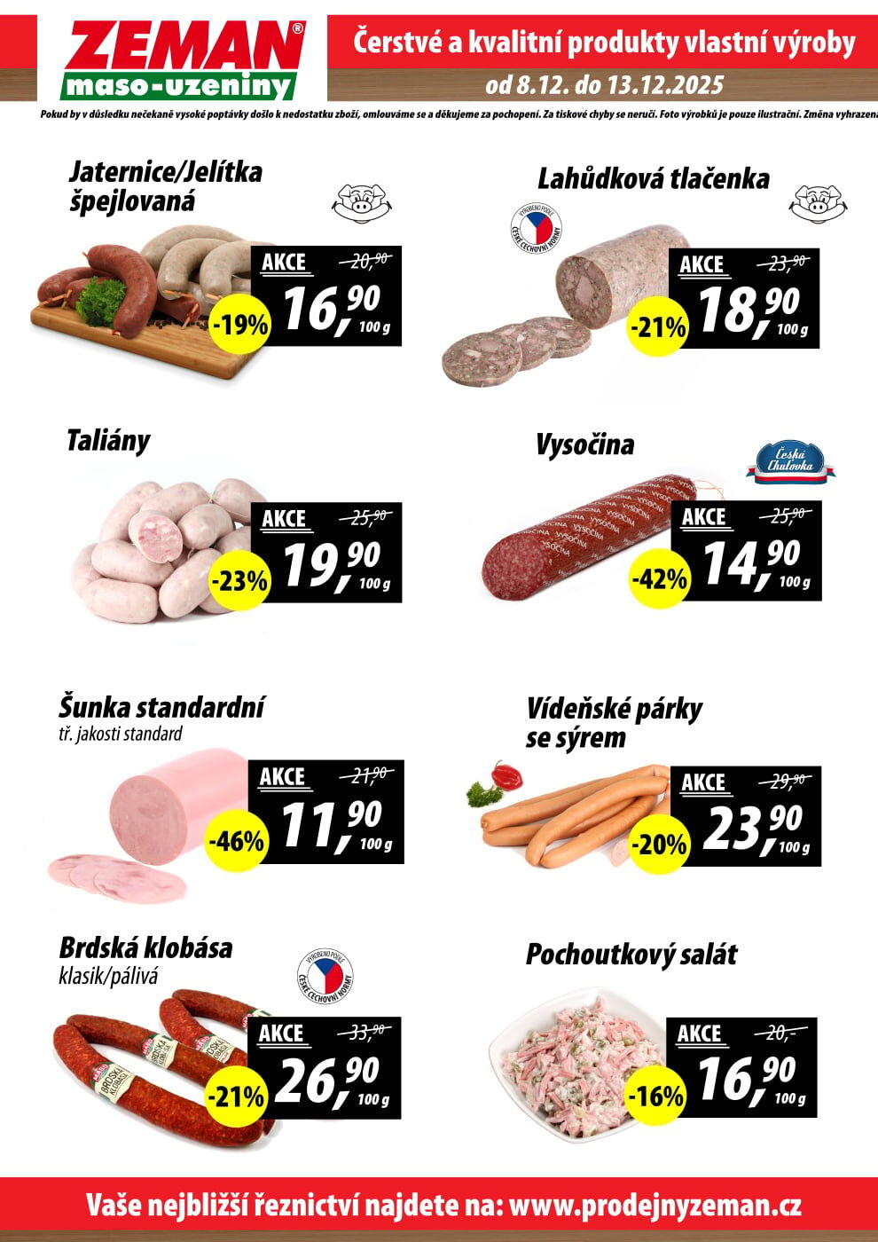 ZEMAN maso - uzeniny leták ZEMAN maso - uzeniny strana 2