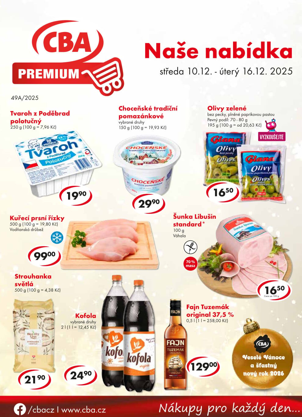 CBA Premium leták CBA strana 1