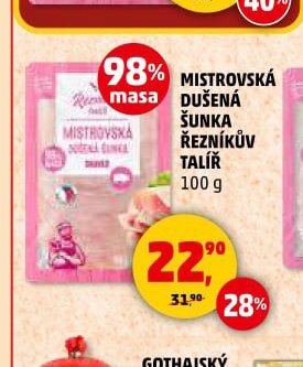 Mistrovská dušená šunka Řezníkův talíř 100 g - Penny Market aktualniletaky.eu