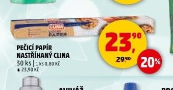 Pečící papír nastříhaný Clina - Penny Market aktualniletaky.eu