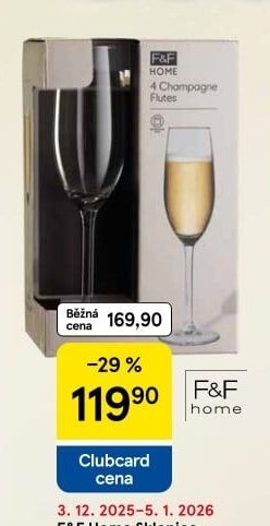 F&F Home Sklenice na šampaňské - Tesco aktualniletaky.eu