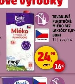 TRVANLIVÉ MLÉKO BEZ LAKTÓZY 3,5% BONI - Penny Market aktualniletaky.eu