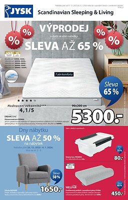 aktuální leták Jysk 31.12.2025-3.2.2026