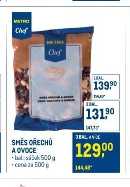 Směs ořechů a ovoce