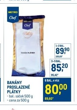 Banány proslazené plátky