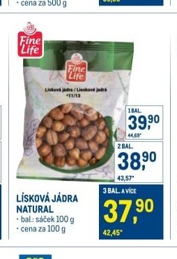 Lísková jádra natural