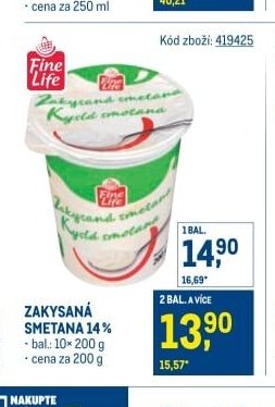 ZAKYSANÁ SMETANA 14%