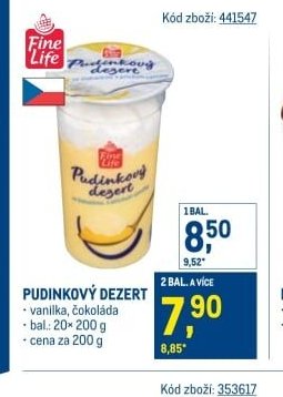 Pudinkový dezert