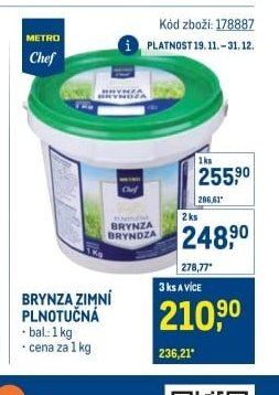 Brynza zimní plnotučná