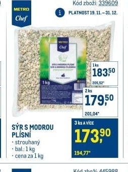 SÝR S MODROU PLÍSNÍ