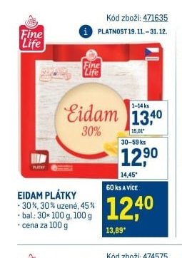 Eidam plátky