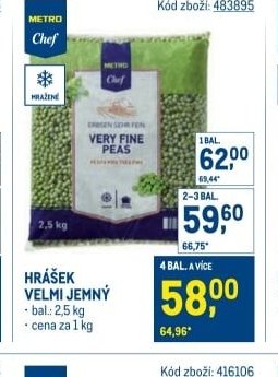 Hrášek velmi jemný