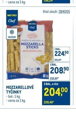 MOZZARELLOVÉ TYČINKY