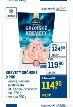 Krevety grónské c pud
