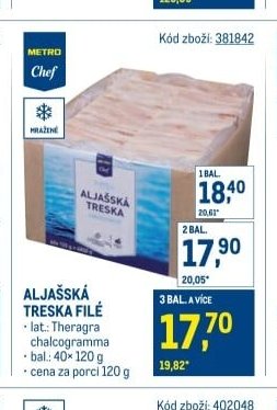 Aljašská treska filé