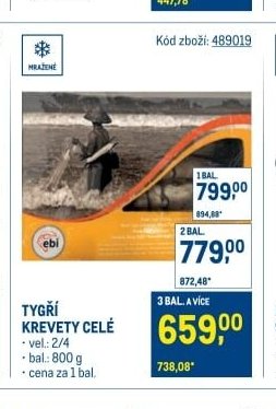 Tygří krevety celé