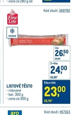 LISTOVÉ TĚSTO