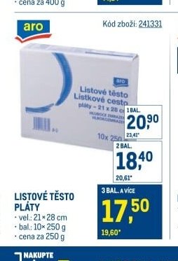 LISTOVÉ TĚSTO PLÁTY
