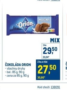 ČOKOLÁDA ORION