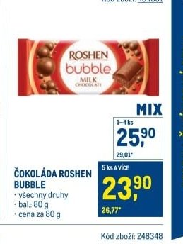 ČOKOLÁDA ROSHEN BUBBLE