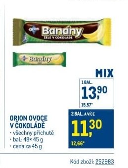ORION OVOČE V ČOKOLÁDĚ