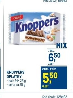 KNOPPERS OPLATKY