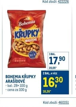 BOHEMIA KŘUPKY ARAŠÍDOVÉ