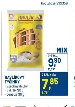 HAVLÍKOVY TYČINKY