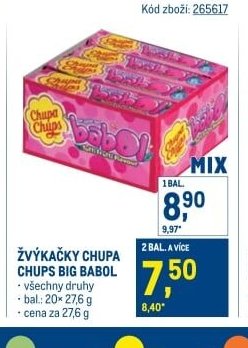 ŽVÝKAČKY CHUPA CHUPS BIG BABOL